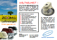 ZOOMlus Flyer "Luftreinigung für Ihre Gesundheit"